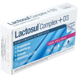 Lactosul Complex + D3 20 cápsulas | Farmacia Barata Lactosul Complex + D3 20 cápsulas | Farmacia Barata