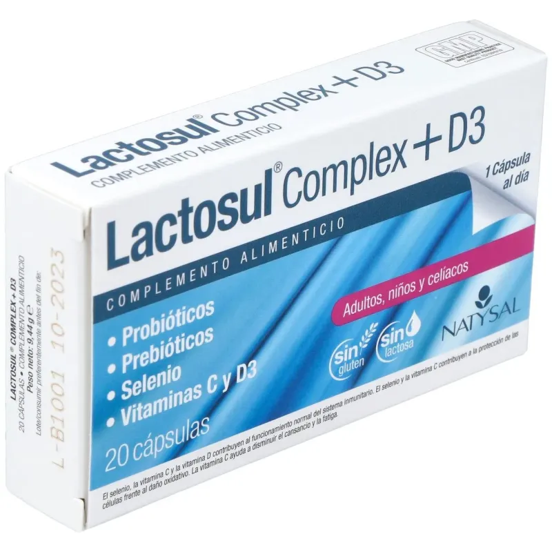 Lactosul Complex + D3 20 cápsulas | Farmacia Barata Lactosul Complex + D3 20 cápsulas | Farmacia Barata