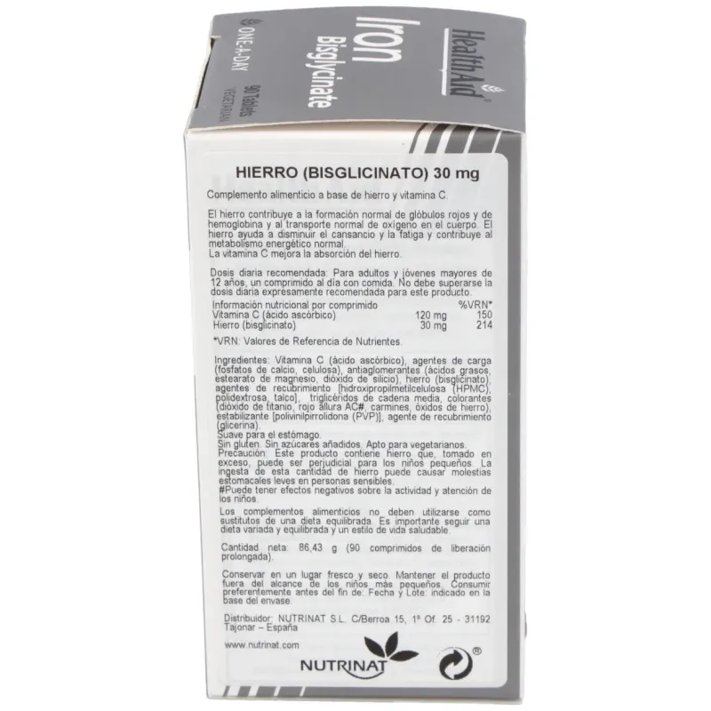 Health Aid Hierro + Vitamina C 30 mg | Farmacia Barata Health Aid Hierro + Vitamina C 30 mg | Farmacia Barata