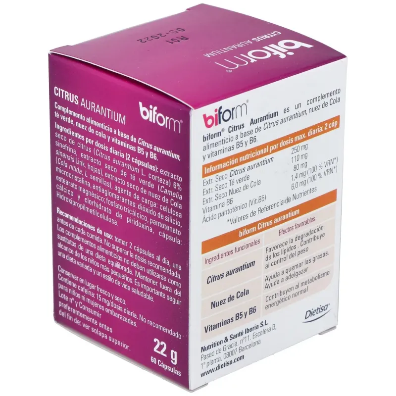 Biform Citrus Aurantium 60 Cápsulas | Farmacia Barata Biform Citrus Aurantium 60 Cápsulas | Farmacia Barata