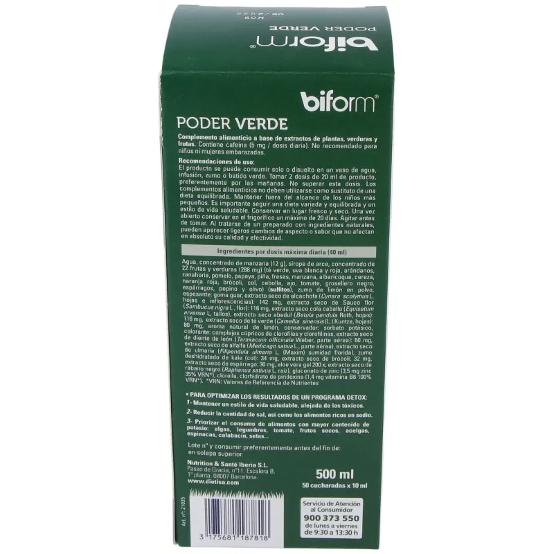 Dietisa Biform Poder Verde 500 ml | Farmacia Barata Dietisa Biform Poder Verde 500 ml | Farmacia Barata