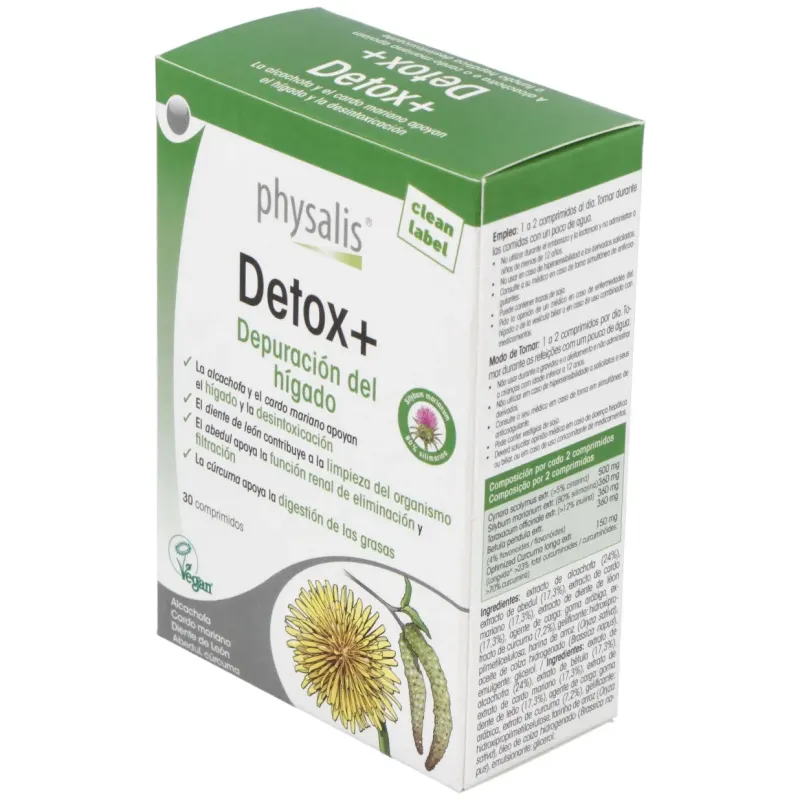 Physalis Detox+ 30 comprimidos | Farmacia Barata