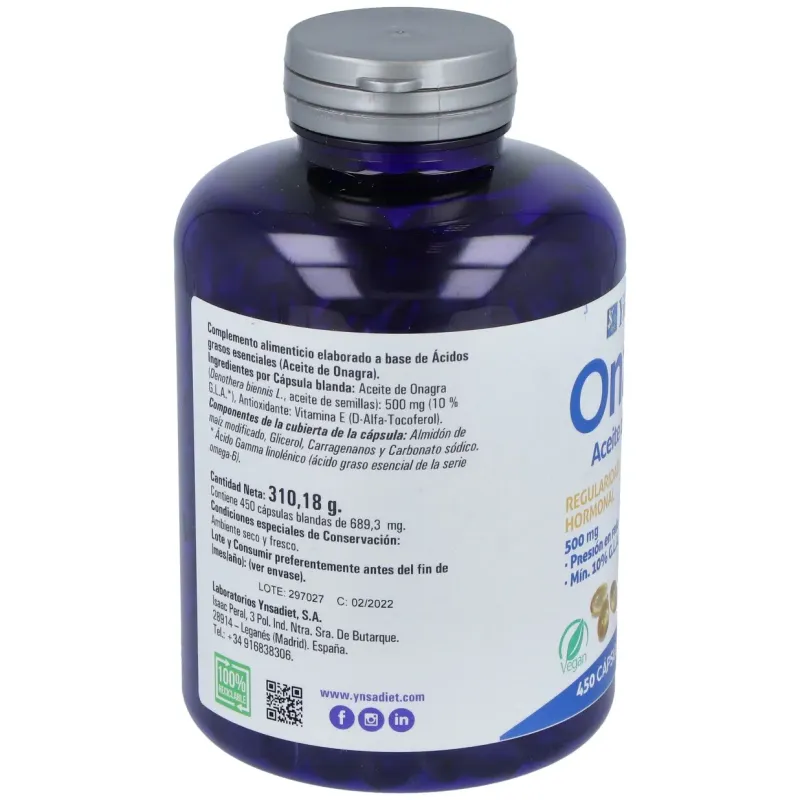 Aceite de Onagra 500 mg 450 Perlas | Farmacia Barata Aceite de Onagra 500 mg 450 Perlas | Farmacia Barata