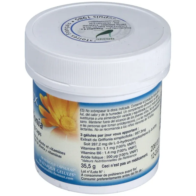 Fenioux Griffonia 90 cápsulas | Farmacia Barata Fenioux Griffonia 90 cápsulas | Farmacia Barata