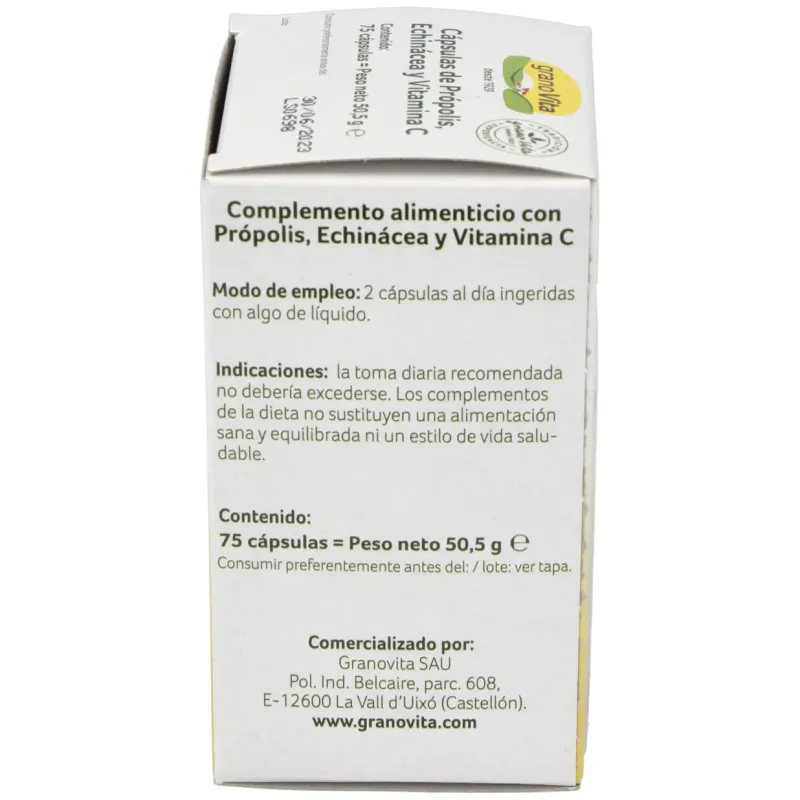 Granovita Propolis Complex 75 cápsulas | Farmacia Barata