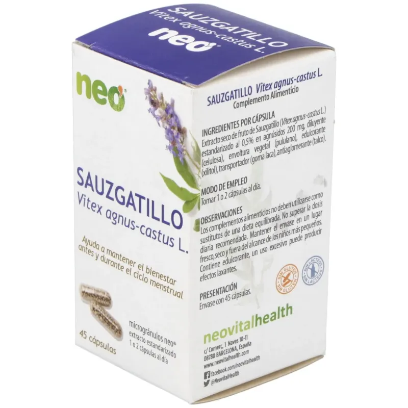 Neo Sauzgatillo 45 cápsulas | Farmacia Barata Neo Sauzgatillo 45 cápsulas | Farmacia Barata