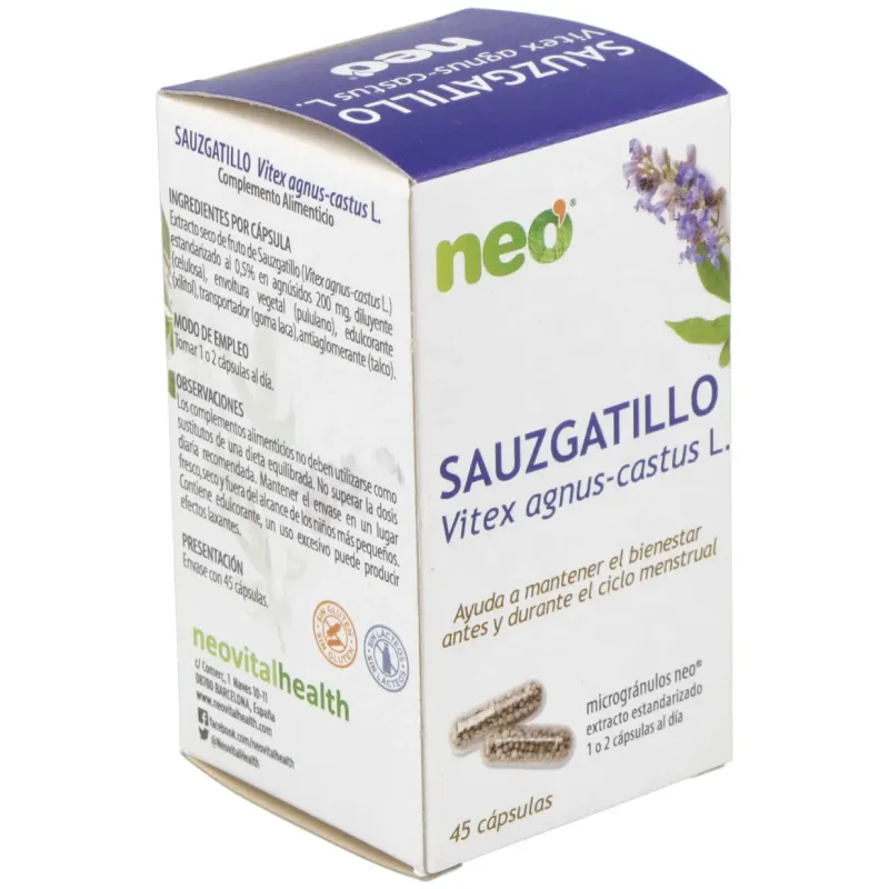 Neo Sauzgatillo 45 cápsulas | Farmacia Barata Neo Sauzgatillo 45 cápsulas | Farmacia Barata