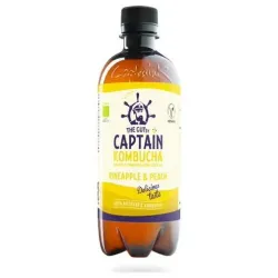 Captain Kombucha - Kombucha de Piña y Melocotón, 1 Litro