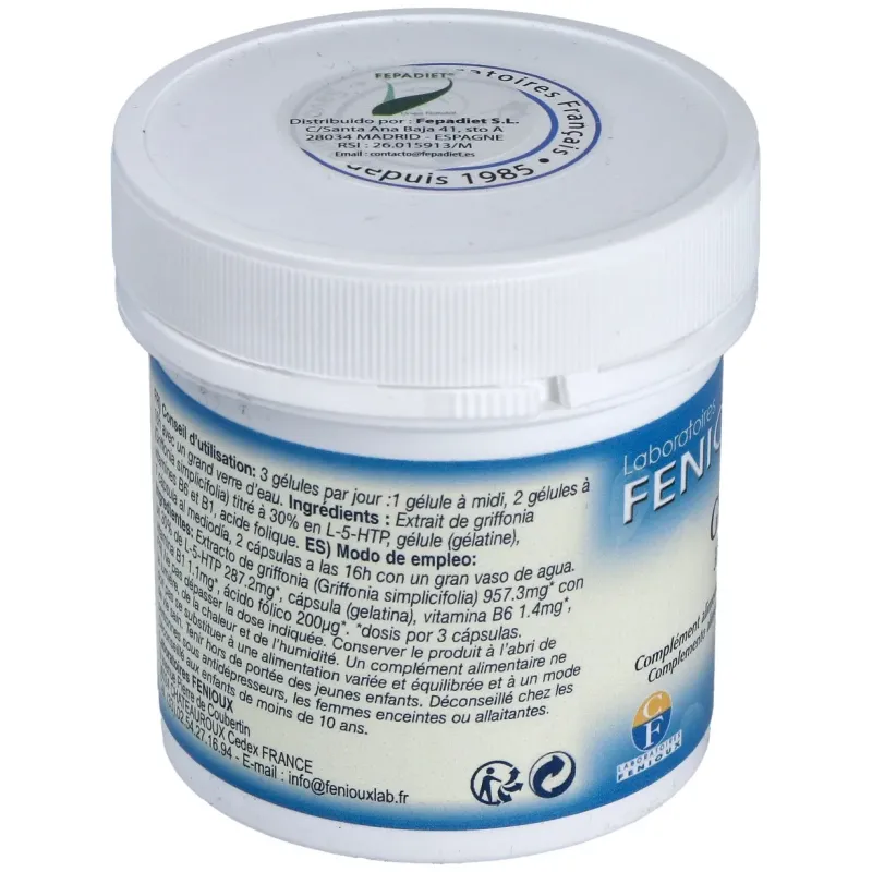 Fenioux Griffonia 90 cápsulas | Farmacia Barata Fenioux Griffonia 90 cápsulas | Farmacia Barata