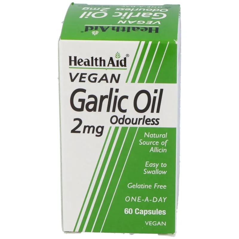 Health Aid Aceite de Ajo 2 mg 60 Cápsulas | Farmacia Barata