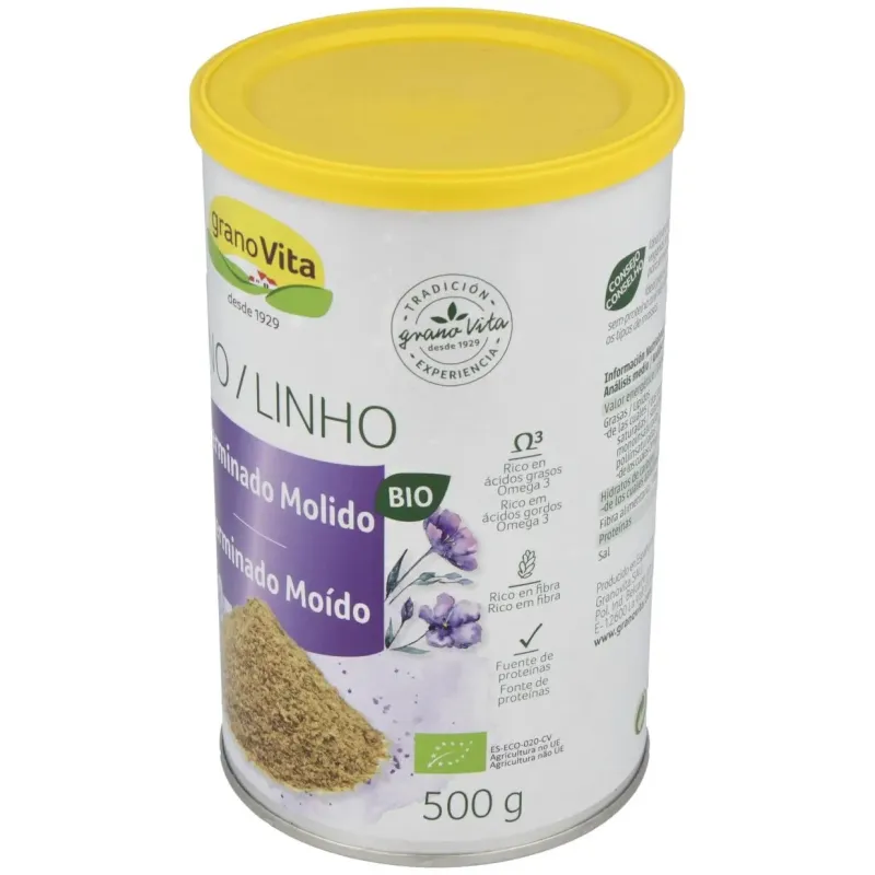 Granovita Lino Germinado Molido Bio 500 gr | Farmacia Barata Granovita Lino Germinado Molido Bio 500 gr | Farmacia Barata