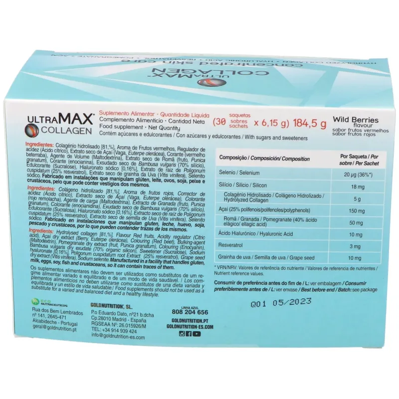 Gold Nutrition Ultramax Colágeno, 30 Sobres | Farmacia Barata Gold Nutrition Ultramax Colágeno, 30 Sobres | Farmacia Barata