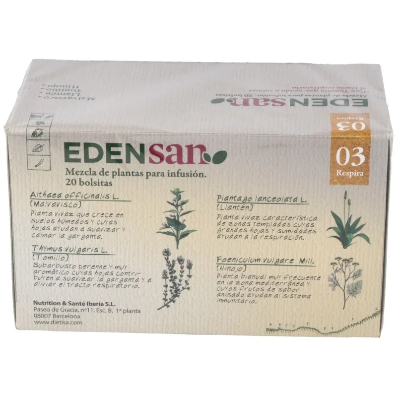Edensan Respira 20 Infusiones | Farmacia Barata Edensan Respira 20 Infusiones | Farmacia Barata