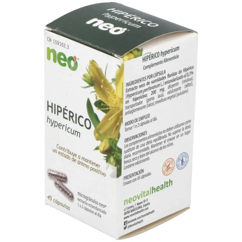 Neo Hipérico Microgránulos 45 cápsulas | Farmacia Barata