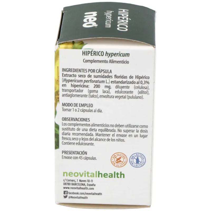 Neo Hipérico Microgránulos 45 cápsulas | Farmacia Barata
