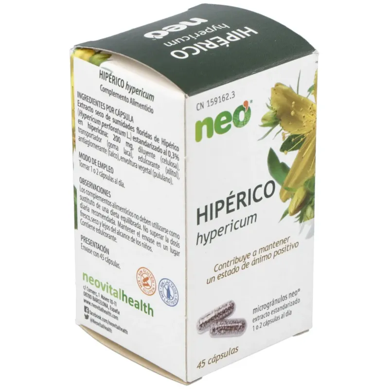 Neo Hipérico Microgránulos 45 cápsulas | Farmacia Barata