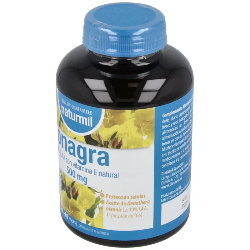 Naturmil Onagra con Vitamina E, 420 Perlas | Farmacia Barata Naturmil Onagra con Vitamina E, 420 Perlas | Farmacia Barata