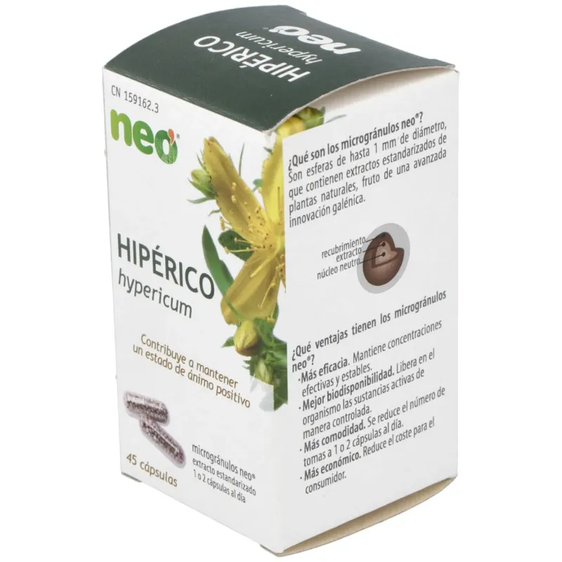 Neo Hipérico Microgránulos 45 cápsulas | Farmacia Barata