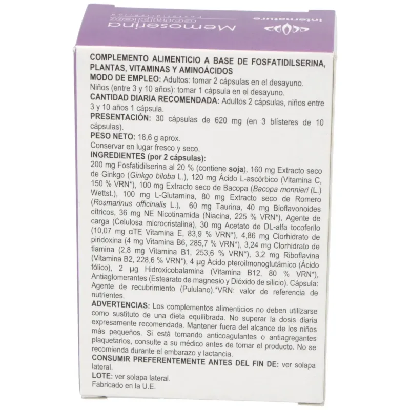 Memoserina Complex 30 Cápsulas | Farmacia Barata Memoserina Complex 30 Cápsulas | Farmacia Barata