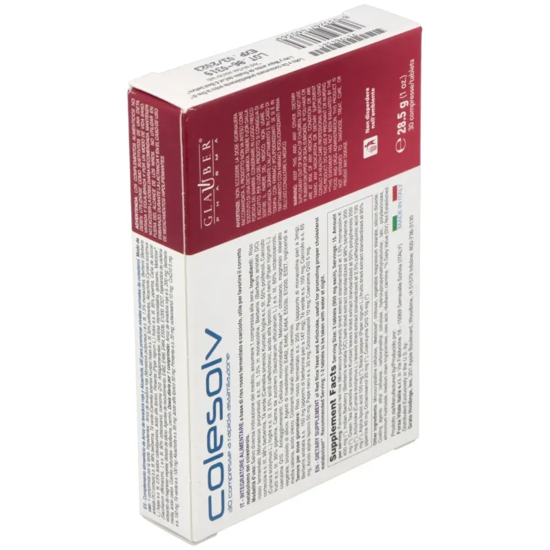 Glauber Pharma Gl Colesolv 30 comprimidos | Farmacia Barata