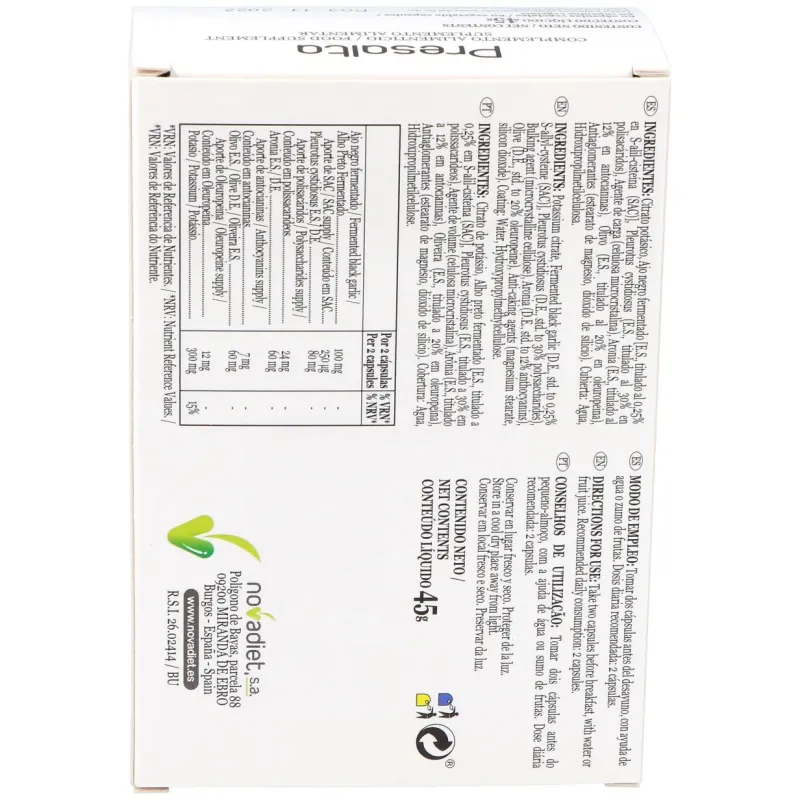 Novadiet Presalta 60 cápsulas | Farmacia Barata
