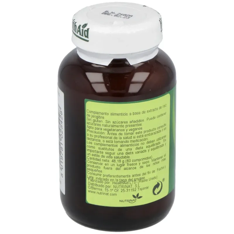 Jengibre Raíz 560 mg 60 comp | Farmacia Barata