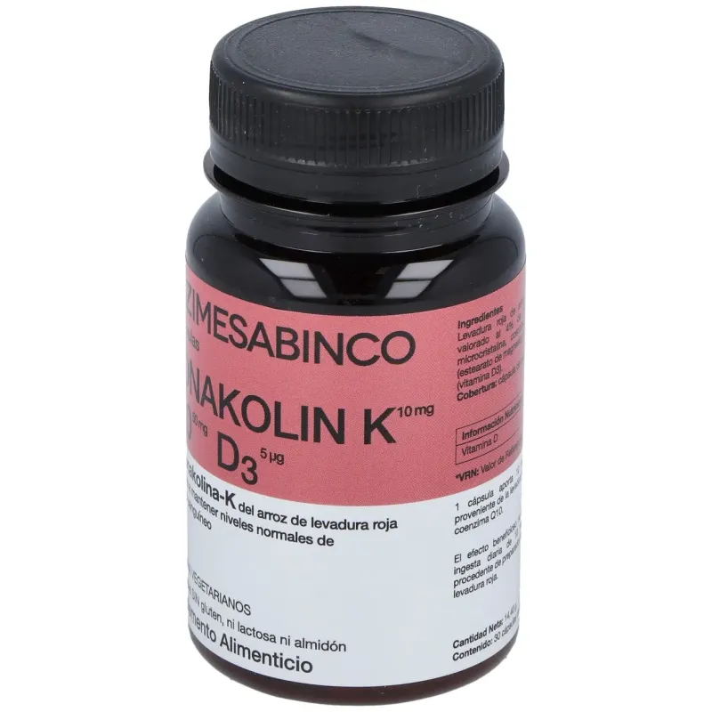 Monakolin K+Q10+D3, 30 Cápsulas | Farmacia Barata