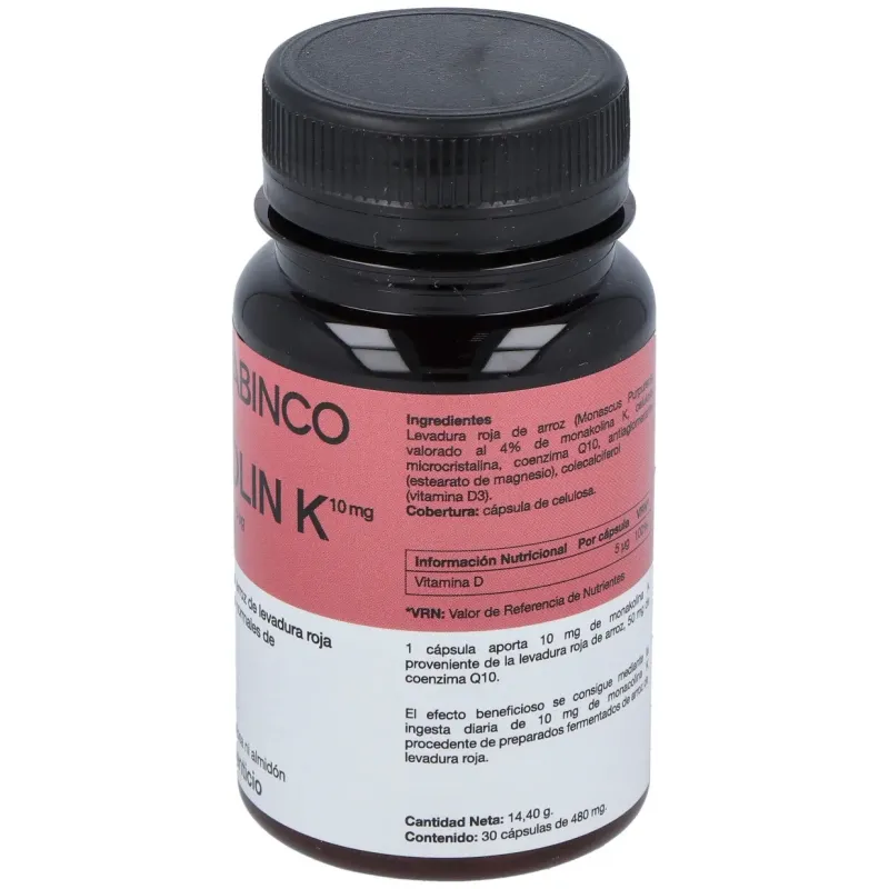 Monakolin K+Q10+D3, 30 Cápsulas | Farmacia Barata
