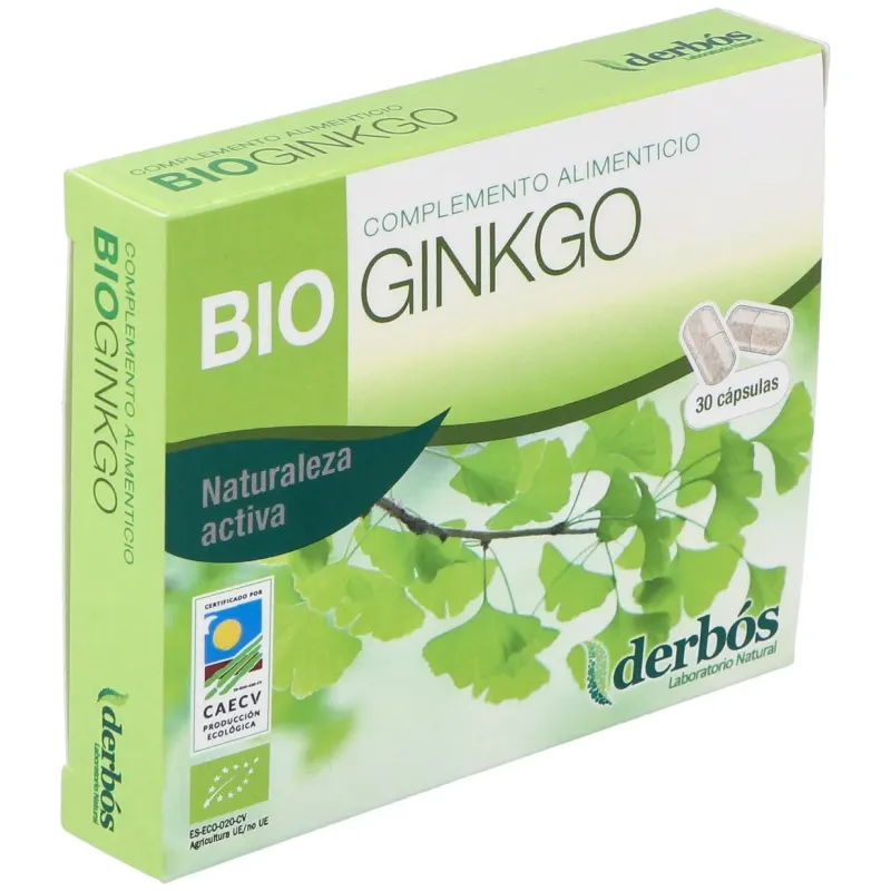Derbos Bioginkgo Biloba, 30 Cápsulas | Farmacia Barata