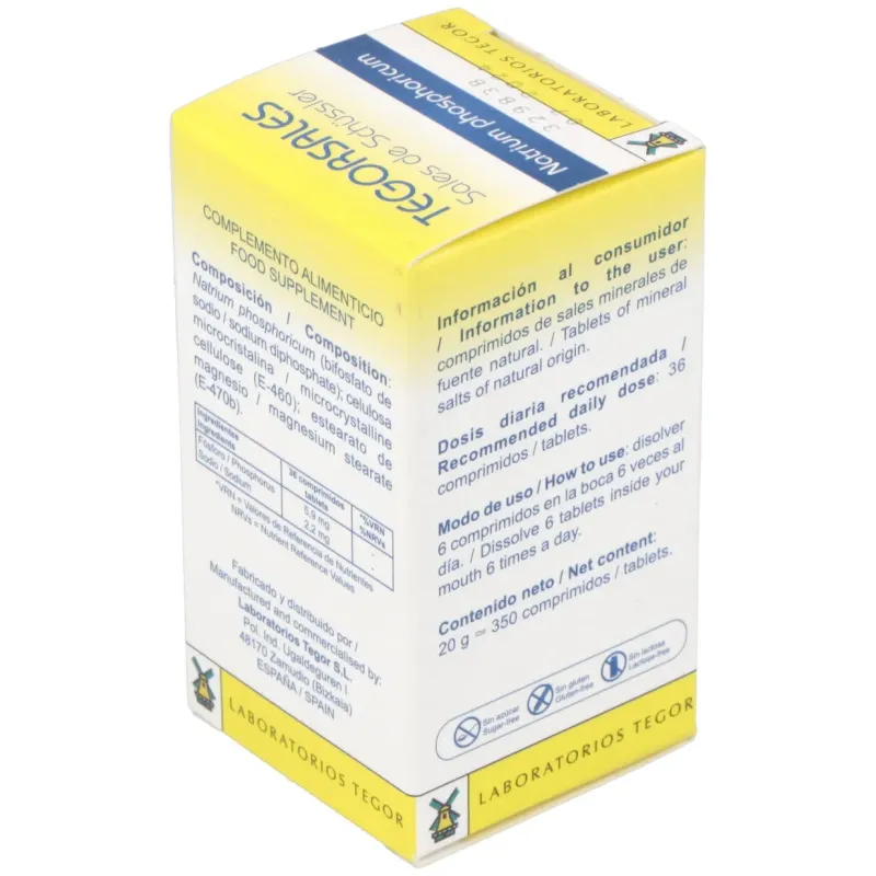 Tegor Sales Fosfato de Sodio 350 Comprimidos | Farmacia Barata Tegor Sales Fosfato de Sodio 350 Comprimidos | Farmacia Barata