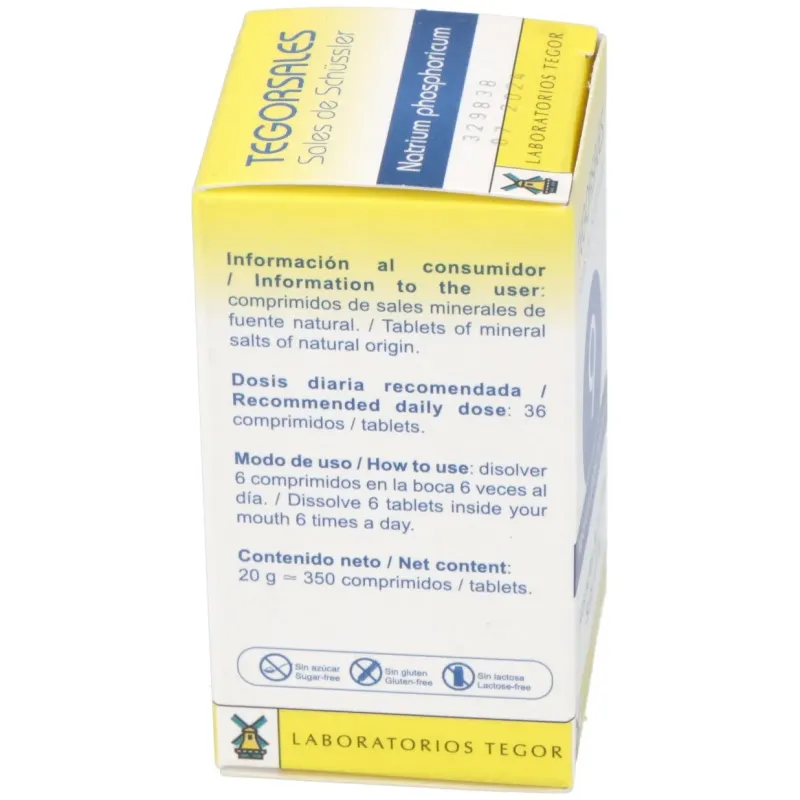 Tegor Sales Fosfato de Sodio 350 Comprimidos | Farmacia Barata Tegor Sales Fosfato de Sodio 350 Comprimidos | Farmacia Barata