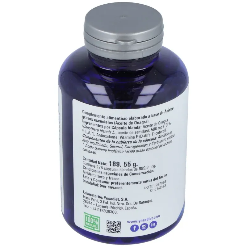 Perlas de Aceite de Onagra 275 perlas | Farmacia Barata Perlas de Aceite de Onagra 275 perlas | Farmacia Barata