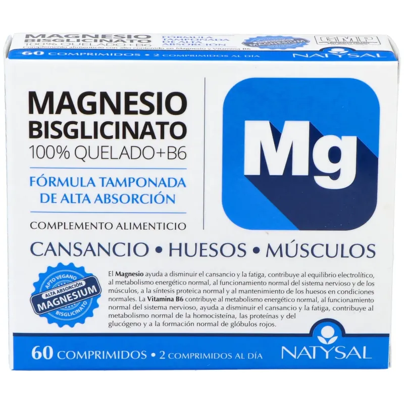 Natysal Magnesio + B6, 60 comprimidos | Farmacia Barata