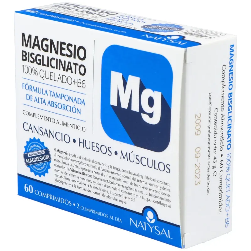 Natysal Magnesio + B6, 60 comprimidos | Farmacia Barata