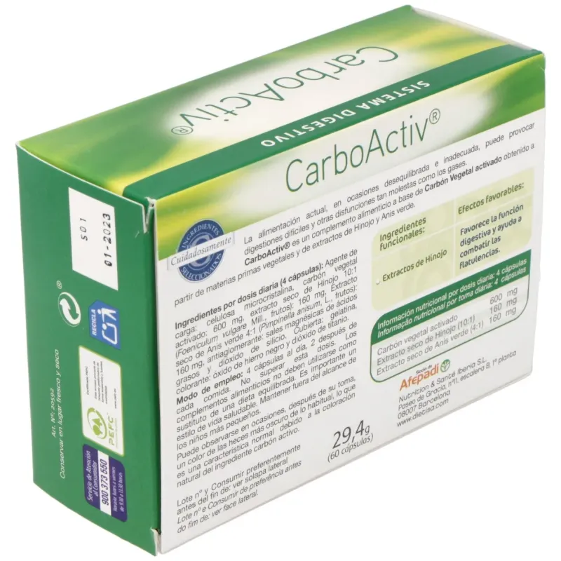 Carboactiv Carbón Vegetal 60 Cápsulas | Farmacia Barata Carboactiv Carbón Vegetal 60 Cápsulas | Farmacia Barata
