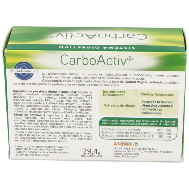 Carboactiv Carbón Vegetal 60 Cápsulas | Farmacia Barata Carboactiv Carbón Vegetal 60 Cápsulas | Farmacia Barata