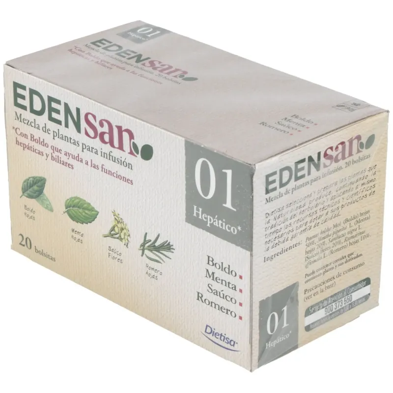 Edensan 01 Hep Hepático 20 Infusiones | Farmacia Barata