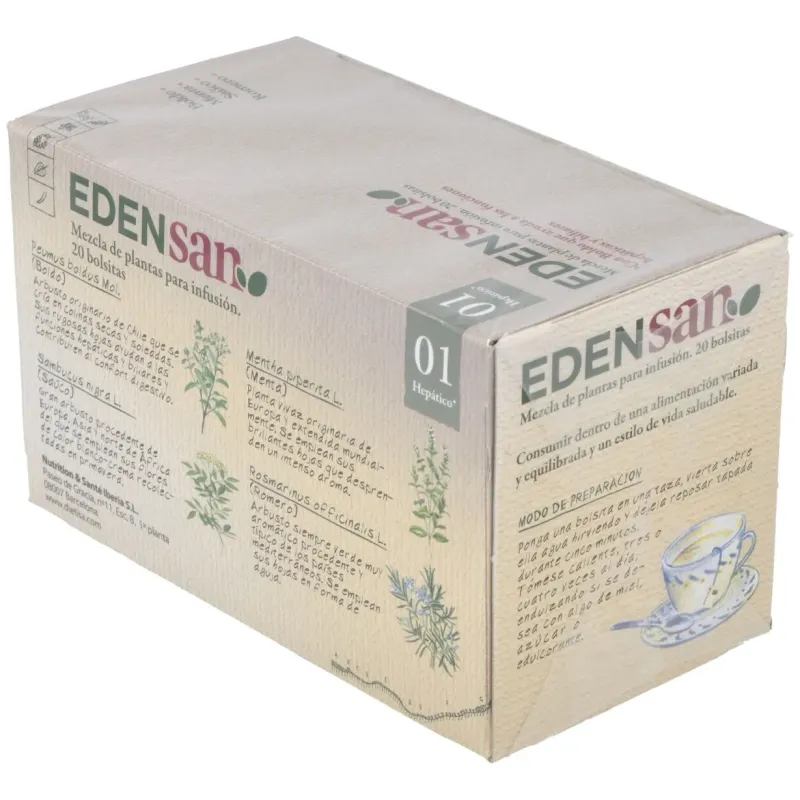 Edensan 01 Hep Hepático 20 Infusiones | Farmacia Barata