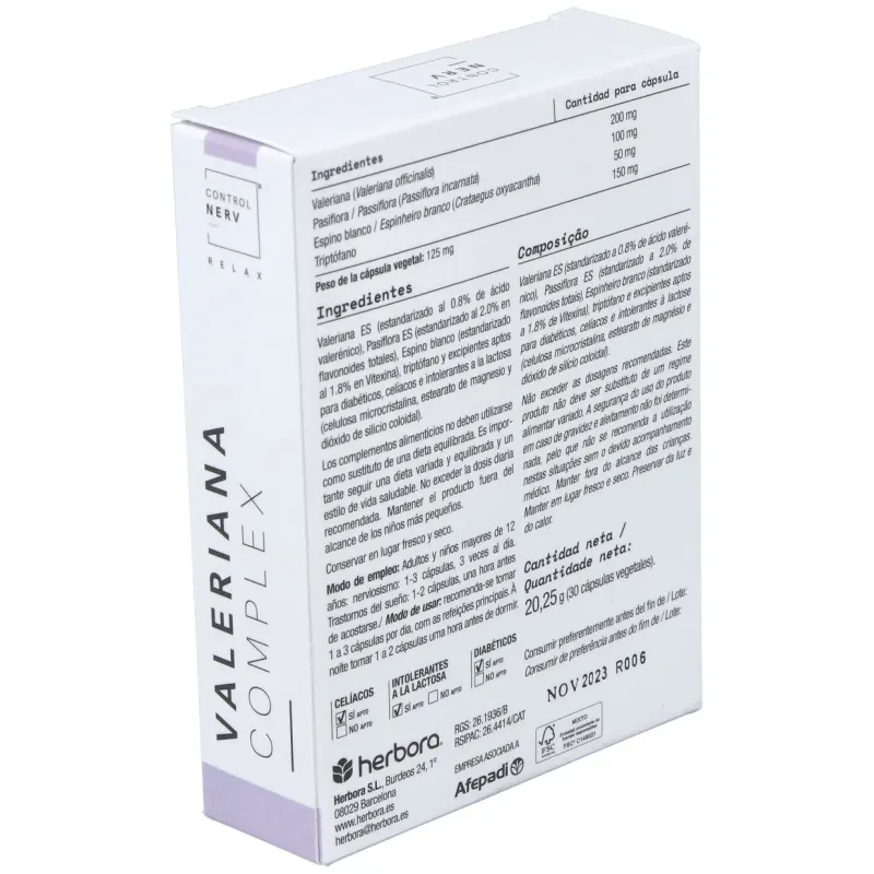 Herbora Valeriana Complex | Farmacia Barata Herbora Valeriana Complex | Farmacia Barata