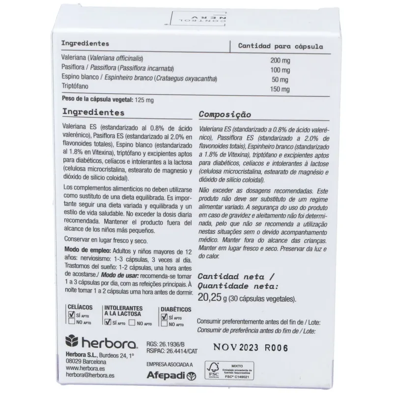 Herbora Valeriana Complex | Farmacia Barata Herbora Valeriana Complex | Farmacia Barata