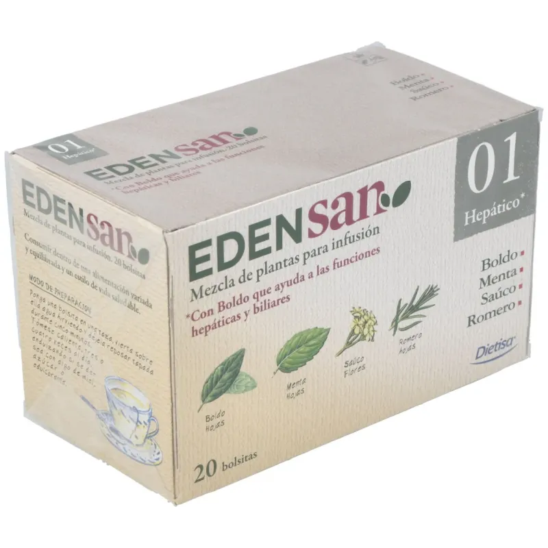 Edensan 01 Hep Hepático 20 Infusiones | Farmacia Barata