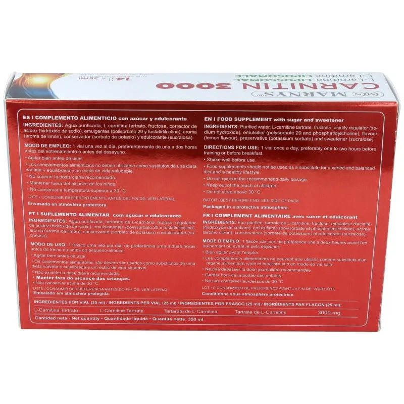 Carnitin 3000 Marnys | Farmacia Barata