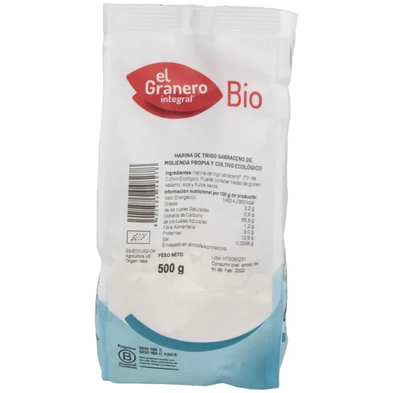 Harina Trigo Sarraceno Bio El Granero | Farmacia Barata