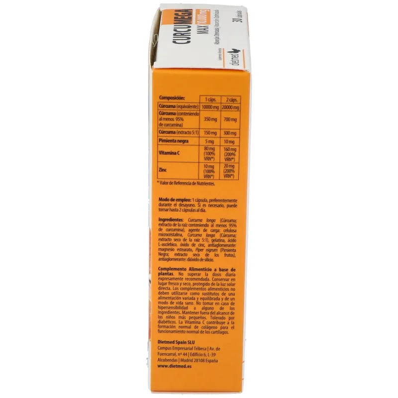 Dietmed Curcumega 10.000 mg 30 cápsulas | Farmacia Barata Dietmed Curcumega 10.000 mg 30 cápsulas | Farmacia Barata