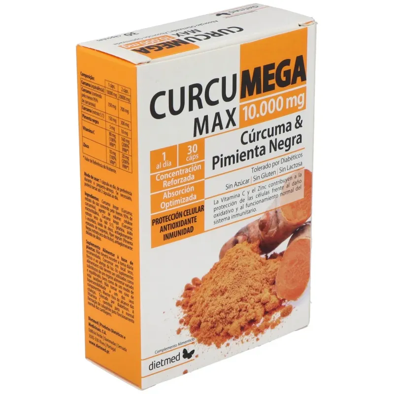 Dietmed Curcumega 10.000 mg 30 cápsulas | Farmacia Barata Dietmed Curcumega 10.000 mg 30 cápsulas | Farmacia Barata