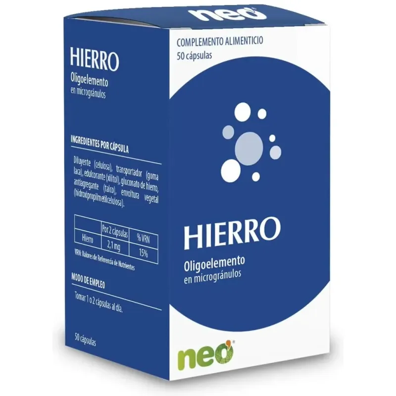 Neo Hierro Microgranulos 50 Cápsulas | Farmacia Barata
