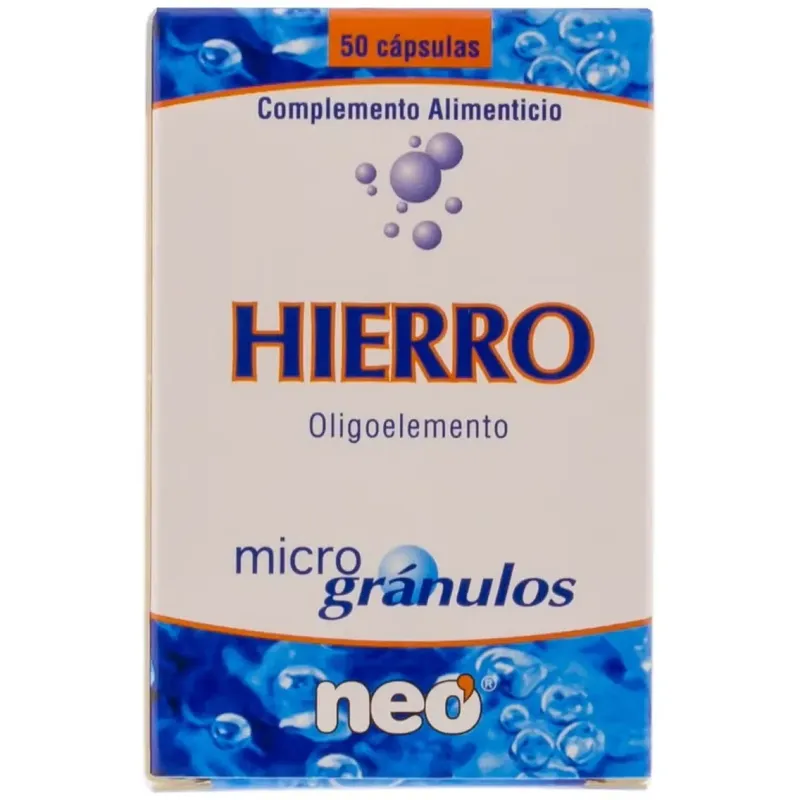 Neo Hierro Microgranulos 50 Cápsulas | Farmacia Barata