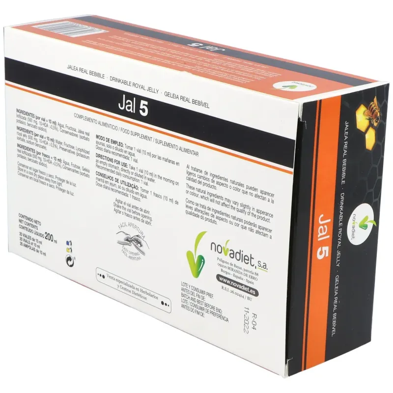 Jalea Real 20 ampollas NOVADIET | Farmacia Barata