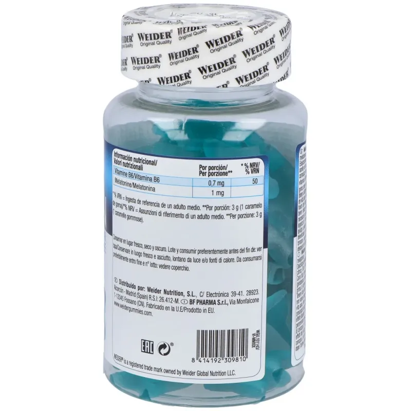 Weider Melatonina Up 60 gominolas | Farmacia Barata