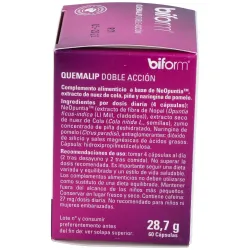 Biform Quemalip Doble Acción 60 Cápsulas | Farmacia Barata